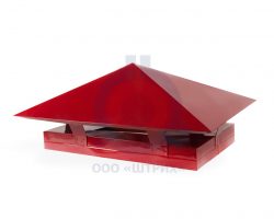 Зонт двухконтурный прямоугольного сечения эмалированный красный